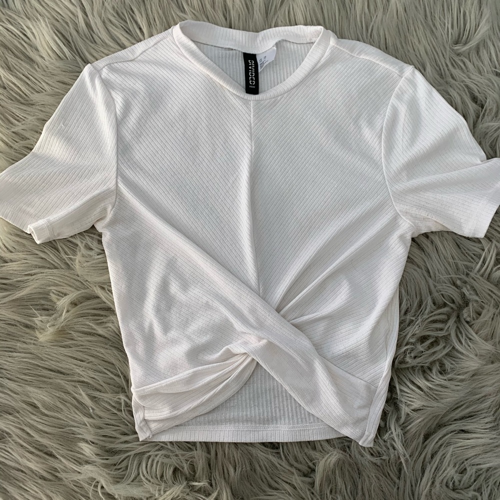 White Twist Crop Top